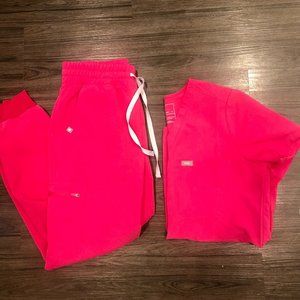 FIGS Scrubs - Shocking Pink scrubs set - Female